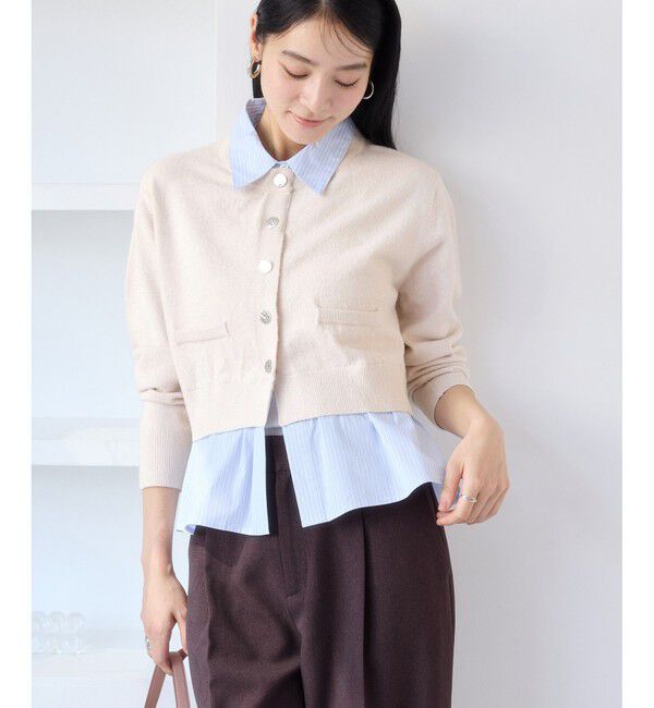 VIS「シャツレイヤード風メタルボタンカーディガン」|カーディガン|キナリ(16)