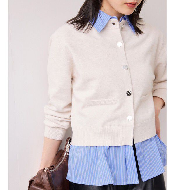 VIS「シャツレイヤード風メタルボタンカーディガン」|カーディガン|キナリ系(17)