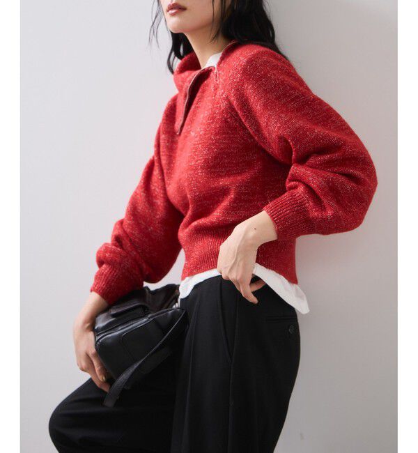 VIS「フロントジップニットプルオーバー/イージーケア」|ニット・セーター|