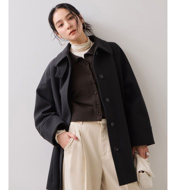 VIS「衿ファー取り外しカーディガン」|カーディガン|