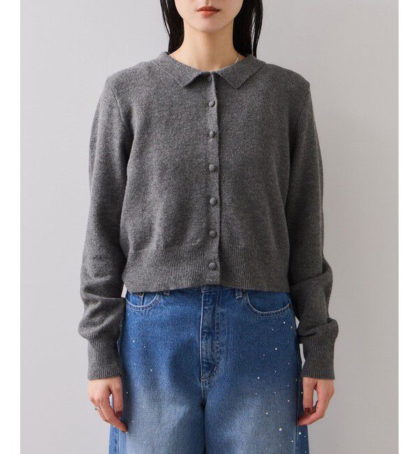 VIS「衿ファー取り外しカーディガン」|カーディガン|