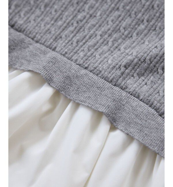 VIS「ダブルカラーポロニットドッキングワンピース」|ワンピース|