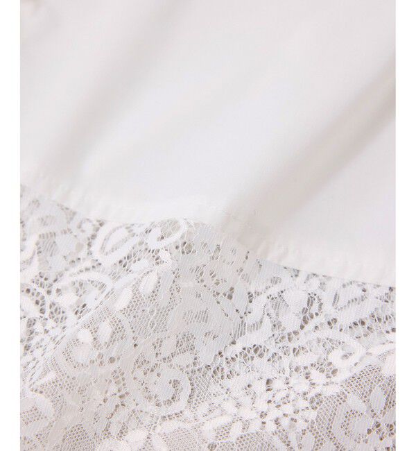 VIS「裾レースドッキングシャツ」|シャツ・ブラウス|