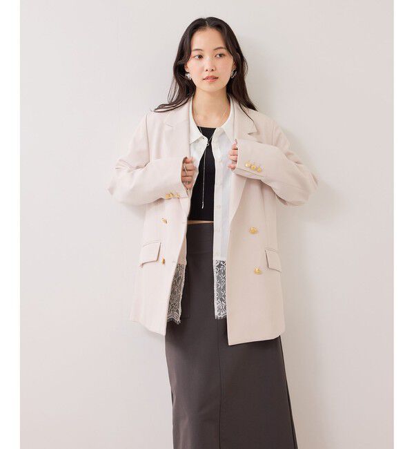 VIS「裾レースドッキングシャツ」|シャツ・ブラウス|