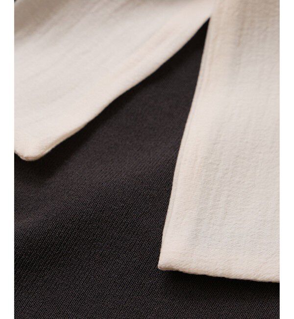 VIS「バイカラーリボンドッキングニット」|ニット・セーター|