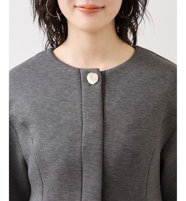 VIS「ボタンポイントペプラムカットジャケット」|カーディガン|