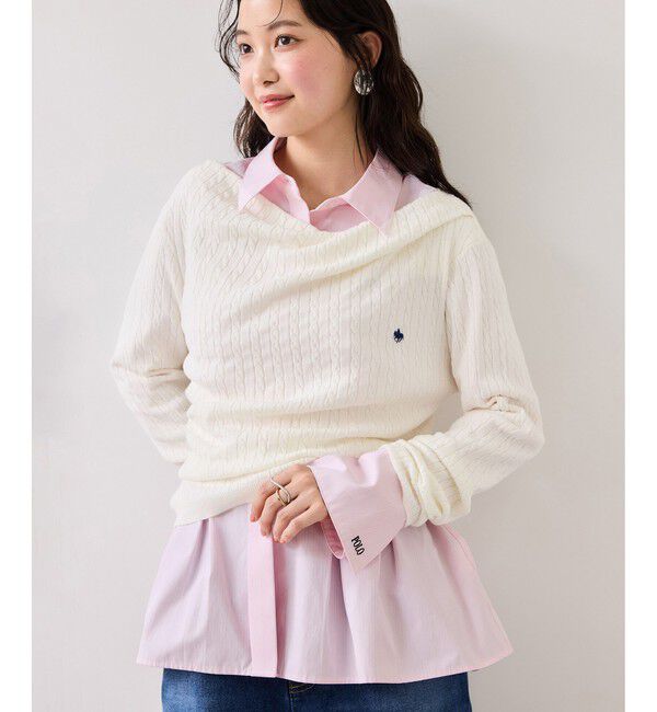 VIS「【POLO BCS】VIS別注ベルト付きウエストタックシャツブラウス」|シャツ・ブラウス|