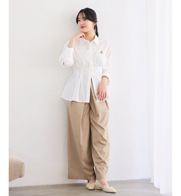 VIS「【POLO BCS】VIS別注ベルト付きウエストタックシャツブラウス」|シャツ・ブラウス|