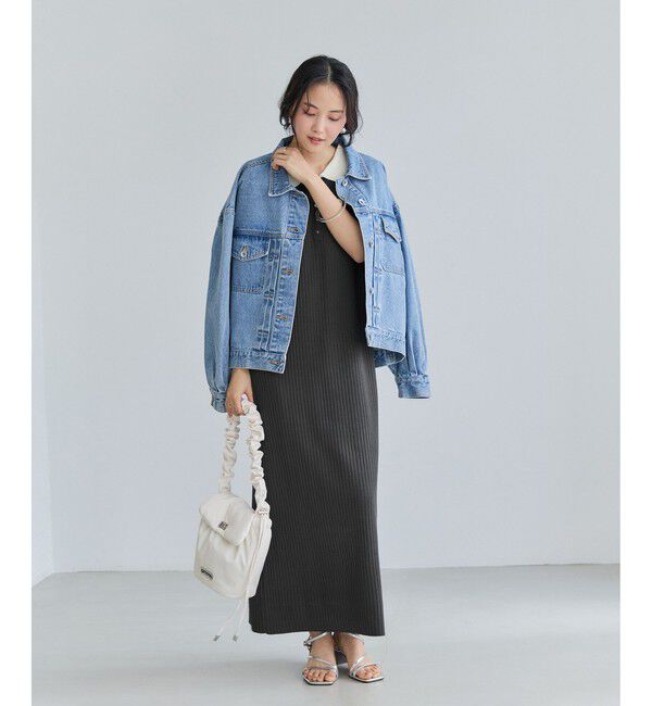 VIS「ポロ襟ニットワンピース」|ワンピース|