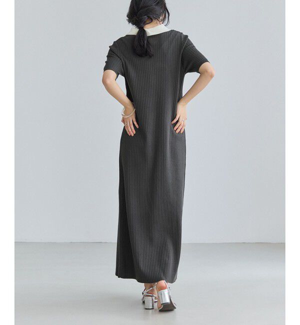 VIS「ポロ襟ニットワンピース」|ワンピース|