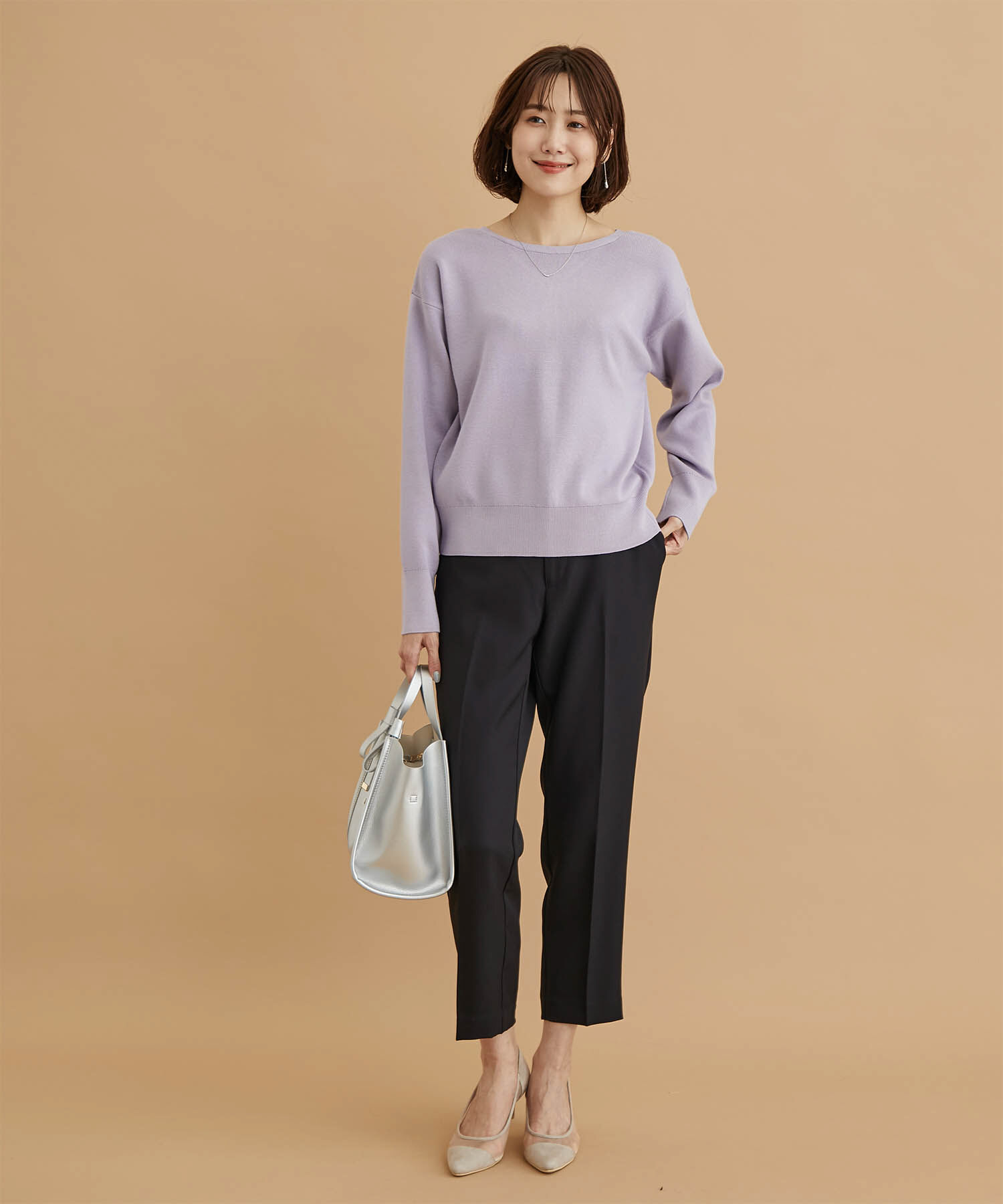 Rope&rsquo;Picnic「2WAY/マシュマロニットパールカーディガン/リンクコーデ」|カーディガン|