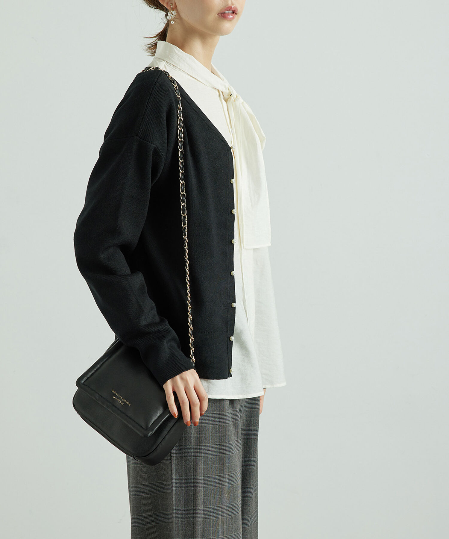 Rope&rsquo;Picnic「2WAY/マシュマロニットパールカーディガン/リンクコーデ」|カーディガン|