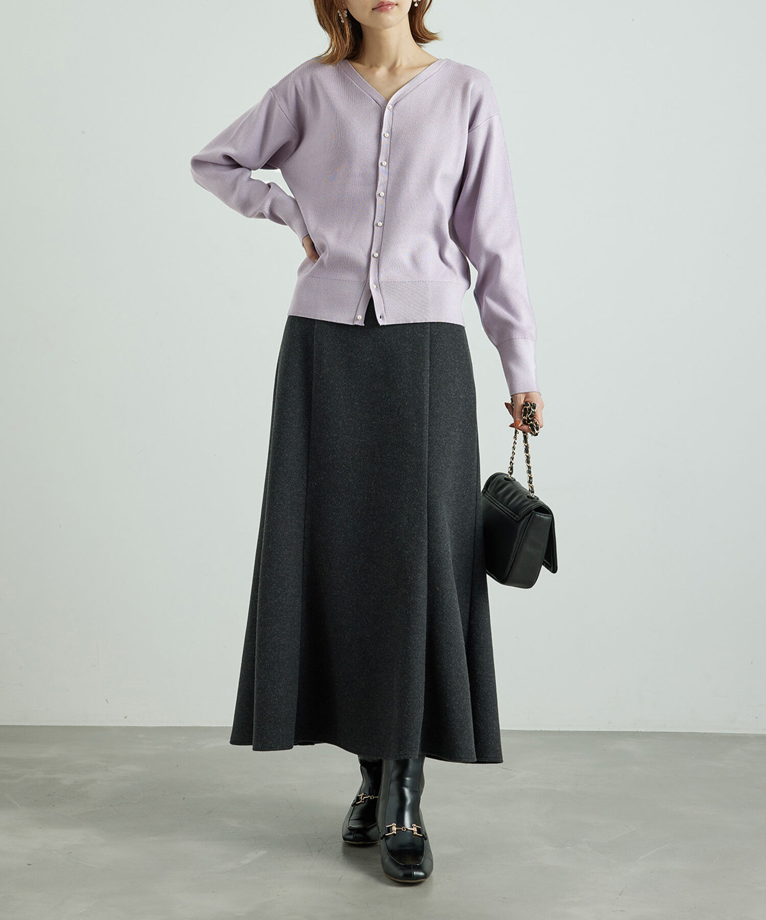 Rope&rsquo;Picnic「2WAY/マシュマロニットパールカーディガン/リンクコーデ」|カーディガン|