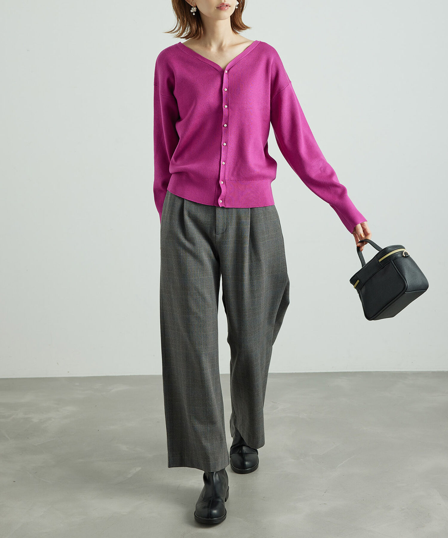 Rope&rsquo;Picnic「2WAY/マシュマロニットパールカーディガン/リンクコーデ」|カーディガン|