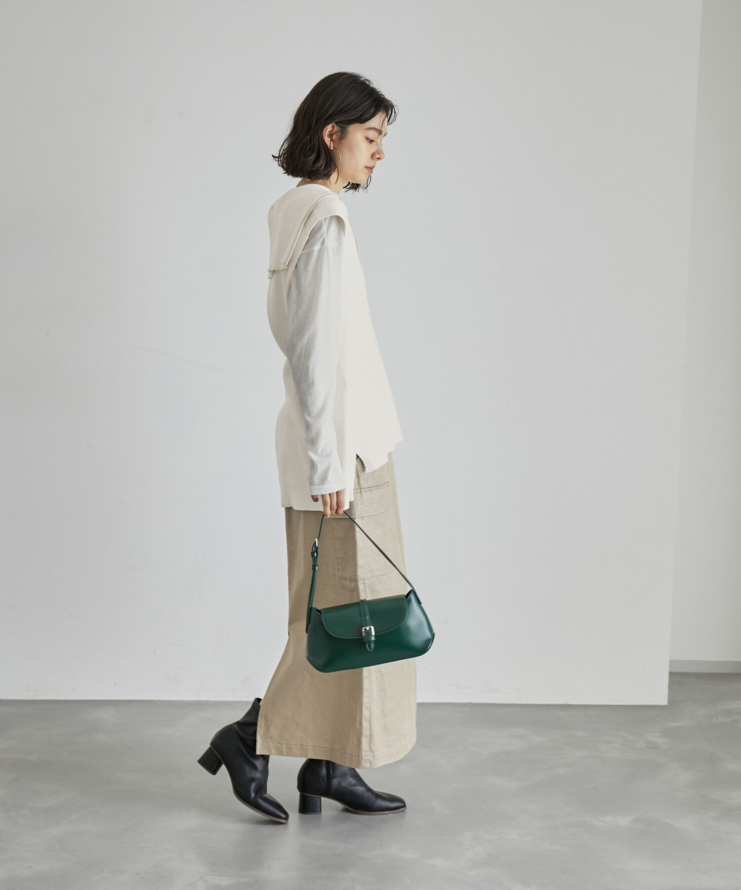 ROPE' PICNIC R「ハーフジップノースリーブニット」|ニット・セーター|