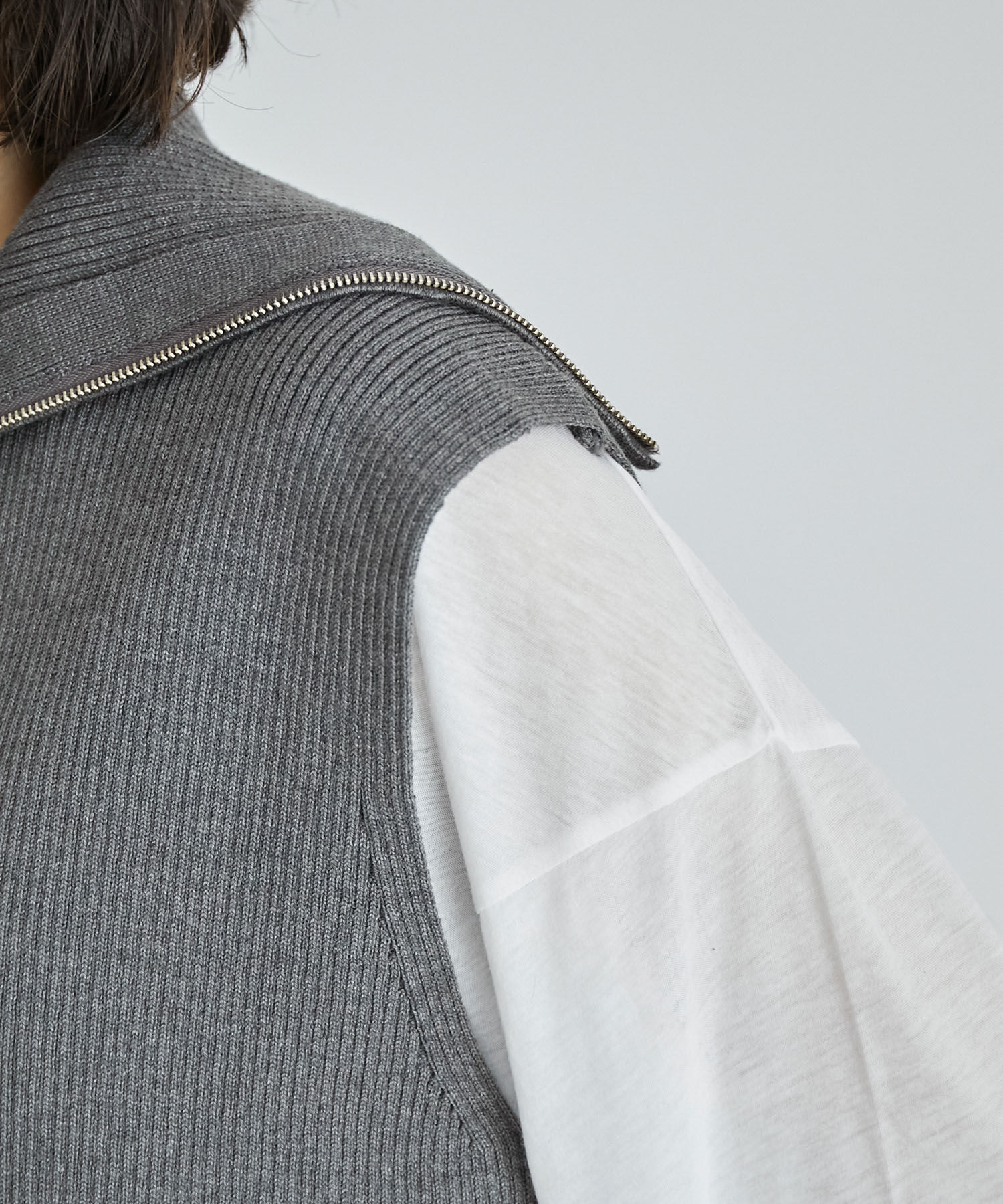 ROPE' PICNIC R「ハーフジップノースリーブニット」|ニット・セーター|