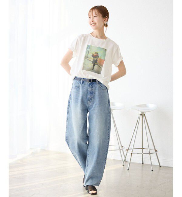 Rope&rsquo;Picnic「【emur/エミュール】カービーデニムパンツ」|デニム|