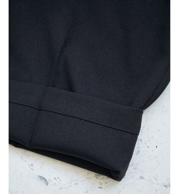 Rope&rsquo;Picnic「【低身長・小柄さんサイズ】レディハンサムシリーズ ウールライクウエストタックセミワイドパンツ」|スラックス|