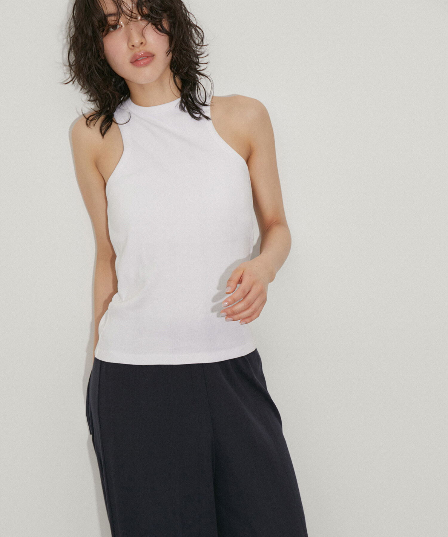 ADAM ET ROPE'「Miller for ADAM ET ROPE 別注Cup付アメリカンスリーブタンクトップ」|タンクトップ|ホワイト(10)