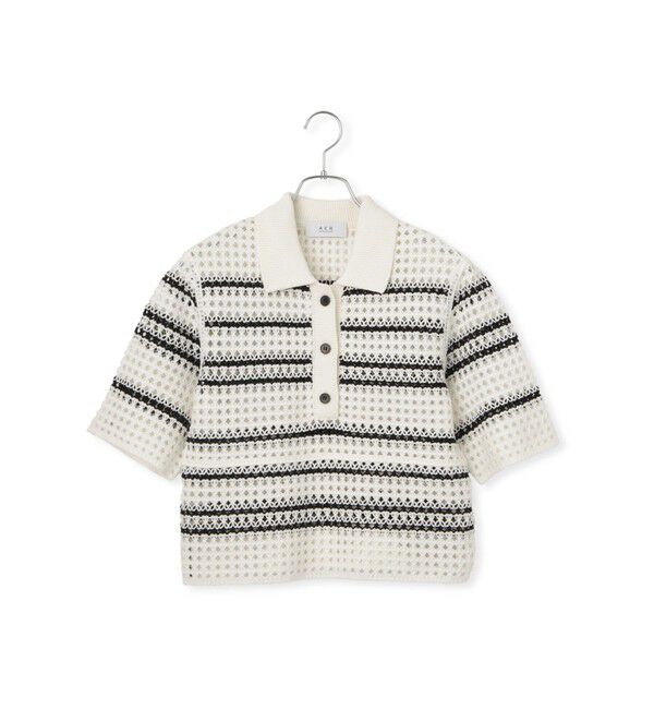 ADAM ET ROPE'「【WEB限定】クロシェニットポロ」|ニット・セーター|