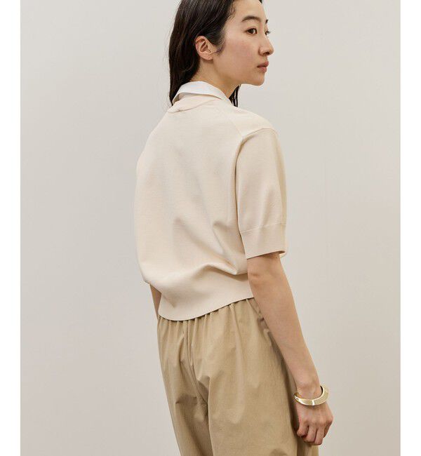 ADAM ET ROPE'「【サステナブル】2WAYカラー付カーディガン」|カーディガン|