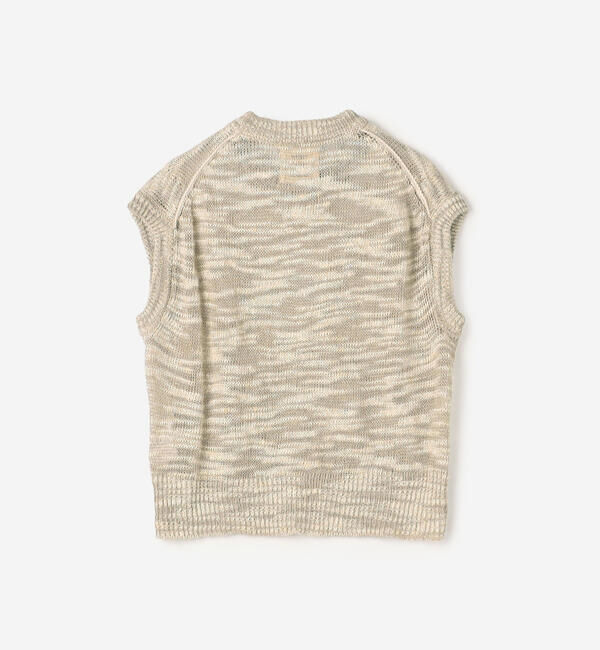 UNFIL「UNFIL | リネンシルク メランジニットベスト WOMEN」|ベスト・ジレ|