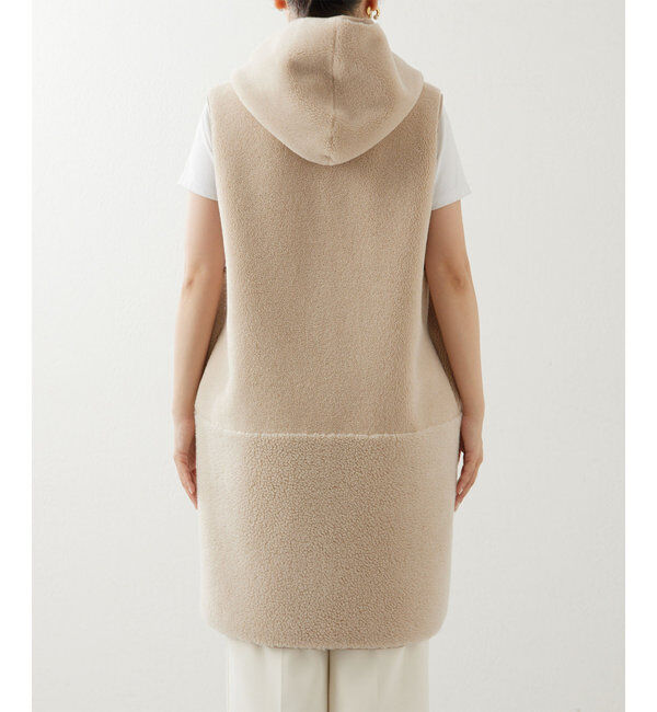 THE PAUSE「【THE PAUSE】ボアフードロングジレ」|ベスト・ジレ|