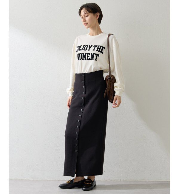  「フロッキープリントロングTシャツ」|Tシャツ・カットソー|