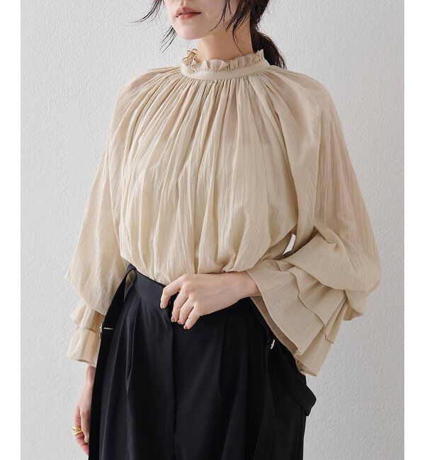  「カフスギャザーブラウス」|シャツ・ブラウス|