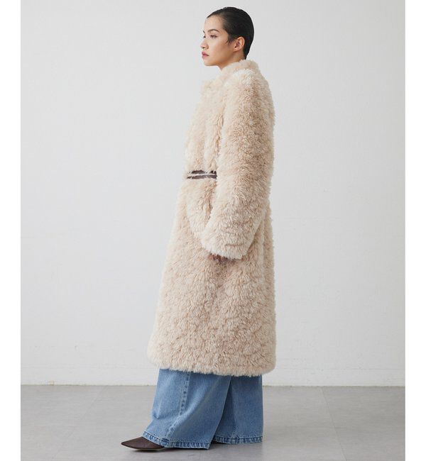  「【THE PAUSE】フェイクファーロングコート」|その他|