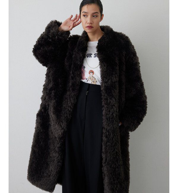  「【THE PAUSE】フェイクファーロングコート」|その他|