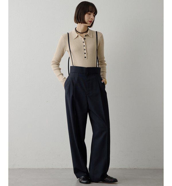  「ハイウエストタックパンツ」|チノ|
