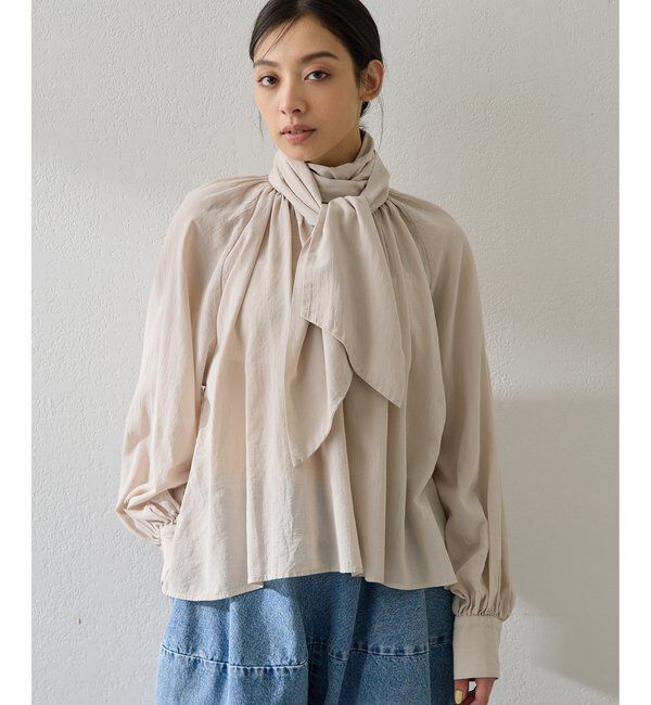  「製品染めボウブラウス」|シャツ・ブラウス|