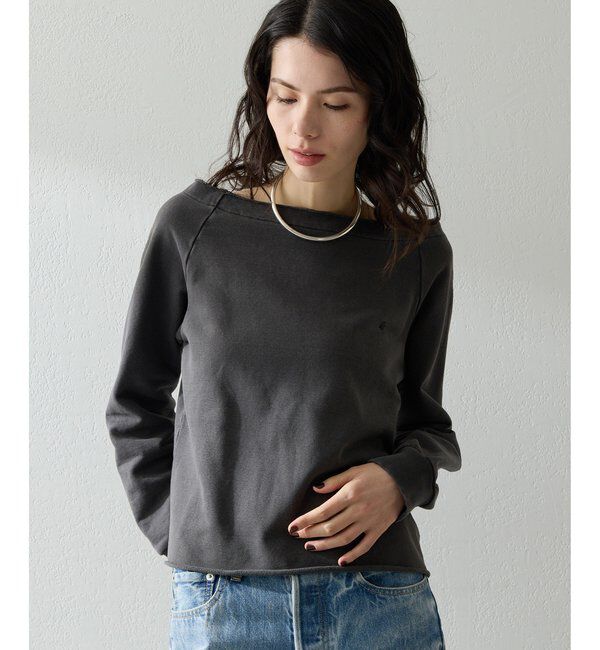  「【一部店舗＆WEB限定カラー】オフショル刺繍プルオーバー」|Tシャツ・カットソー|チャコールグレー