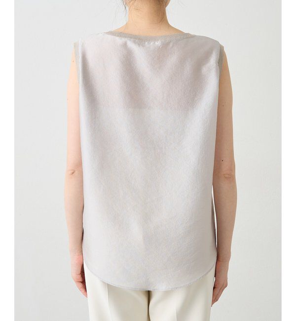 Drawing Numbers「【Drawing Numbers】シャイニーシースルーノースリーブブラウス」|シャツ・ブラウス|