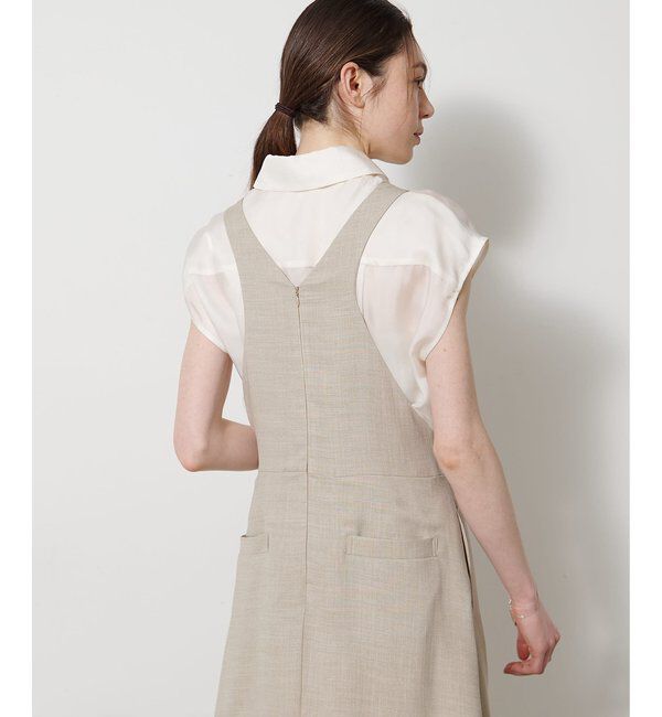 Drawing Numbers「【Drawing Numbers】フェイクリネンサロペットワンピース」|ワンピース|