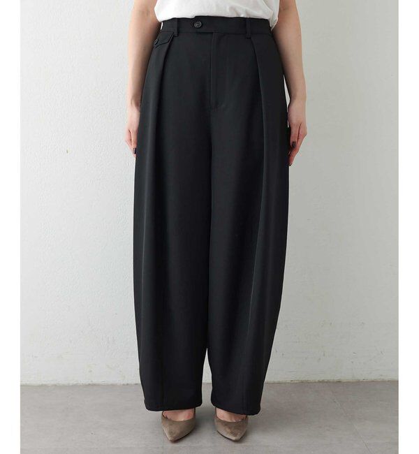  「＜WEB限定＞【Nuition】リネンライクコクーンパンツ」|チノ|