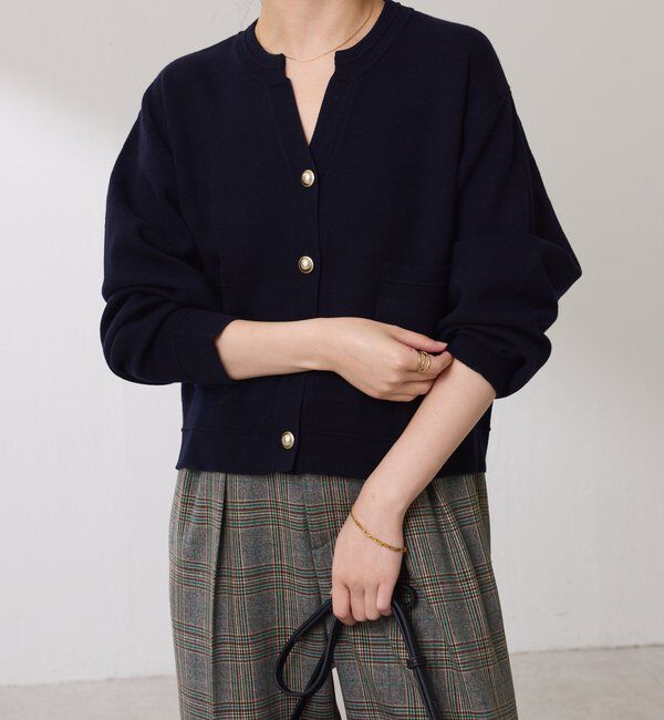  「スキッパースウェットライクカーディガン」|ニット・セーター|