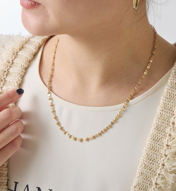  「【PAPILLONNER/パピヨネ】アクセントチェーンネックレス」|リング|