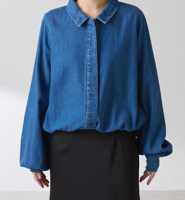  「Q.anos 2WAYデニムシャツ」|シャツ・ブラウス|