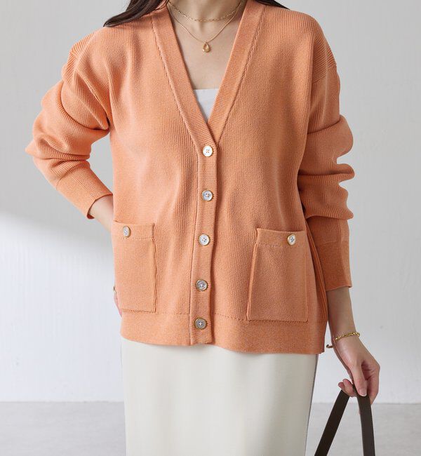  「ツヤボタンカーディガン」|ニット・セーター|