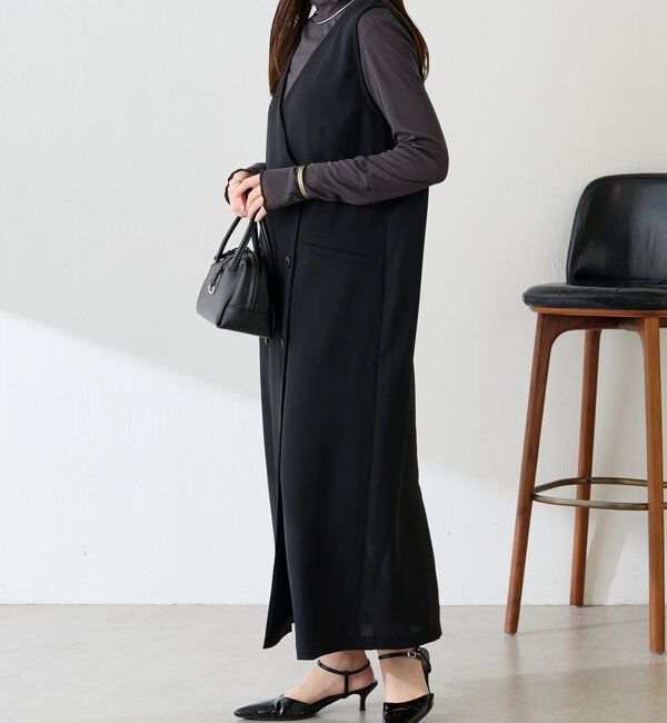  「フロントボタンジャンパースカート」|ワンピース|