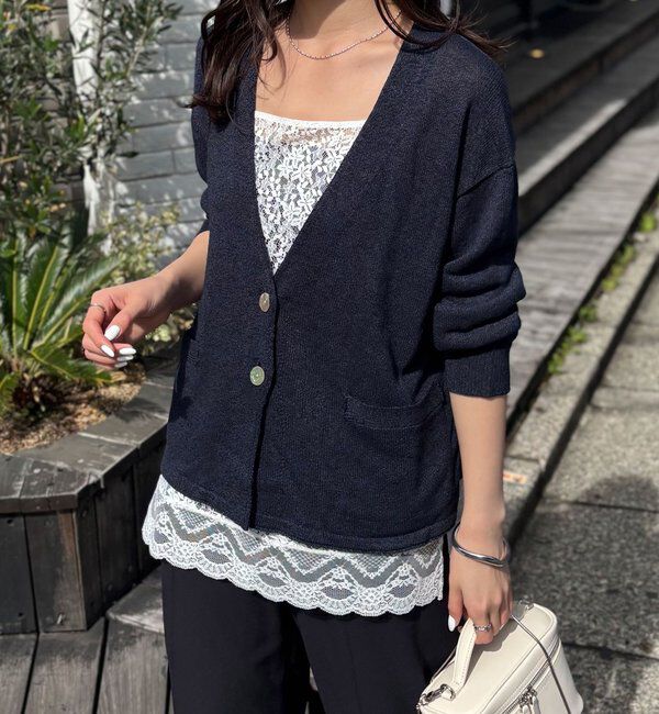  「コットン混カーディガン」|ニット・セーター|
