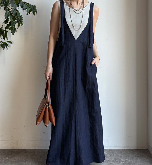  「【新色追加/前後2WAYで着られる】深Vワンピース」|ワンピース|