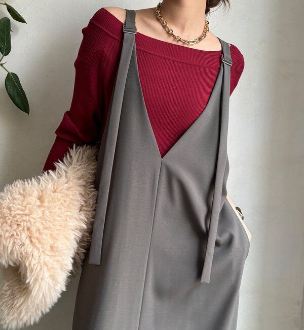  「【新色追加/前後2WAYで着られる】深Vワンピース」|ワンピース|