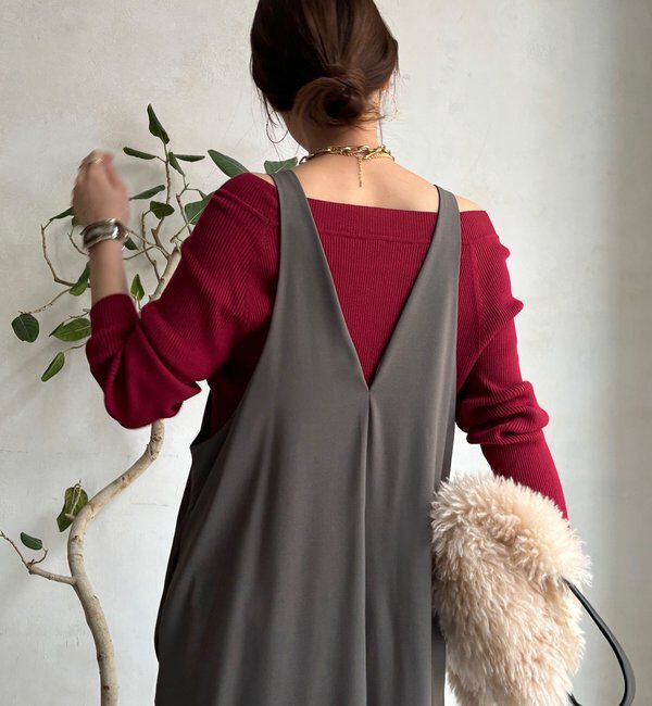  「【新色追加/前後2WAYで着られる】深Vワンピース」|ワンピース|