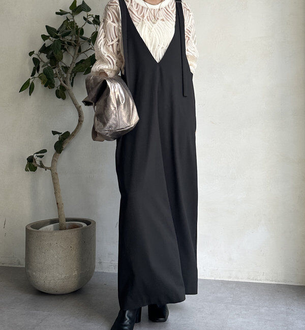  「【新色追加/前後2WAYで着られる】深Vワンピース」|ワンピース|