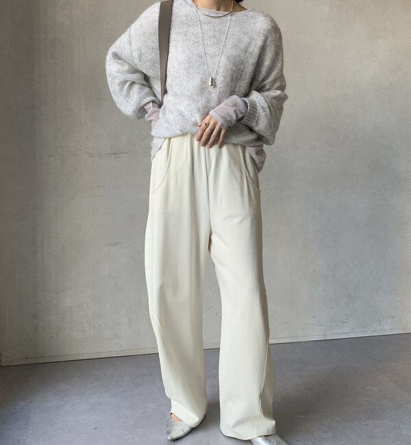  「【柔らかい着心地】袖シアーリブTEE」|Tシャツ・カットソー|