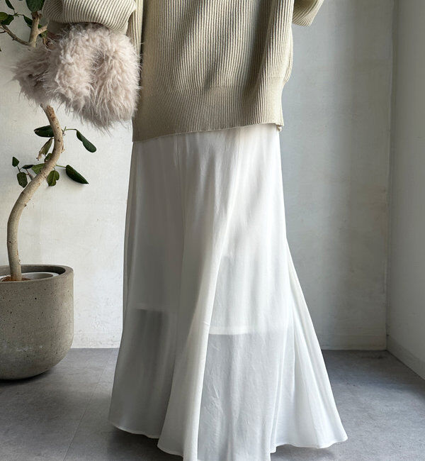  「キュプラ混フレアスカート」|スカート|