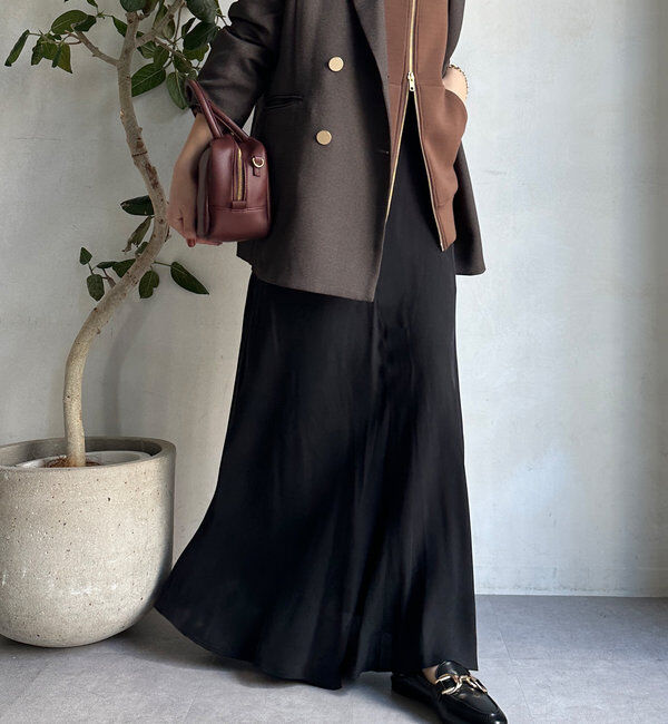  「キュプラ混フレアスカート」|スカート|